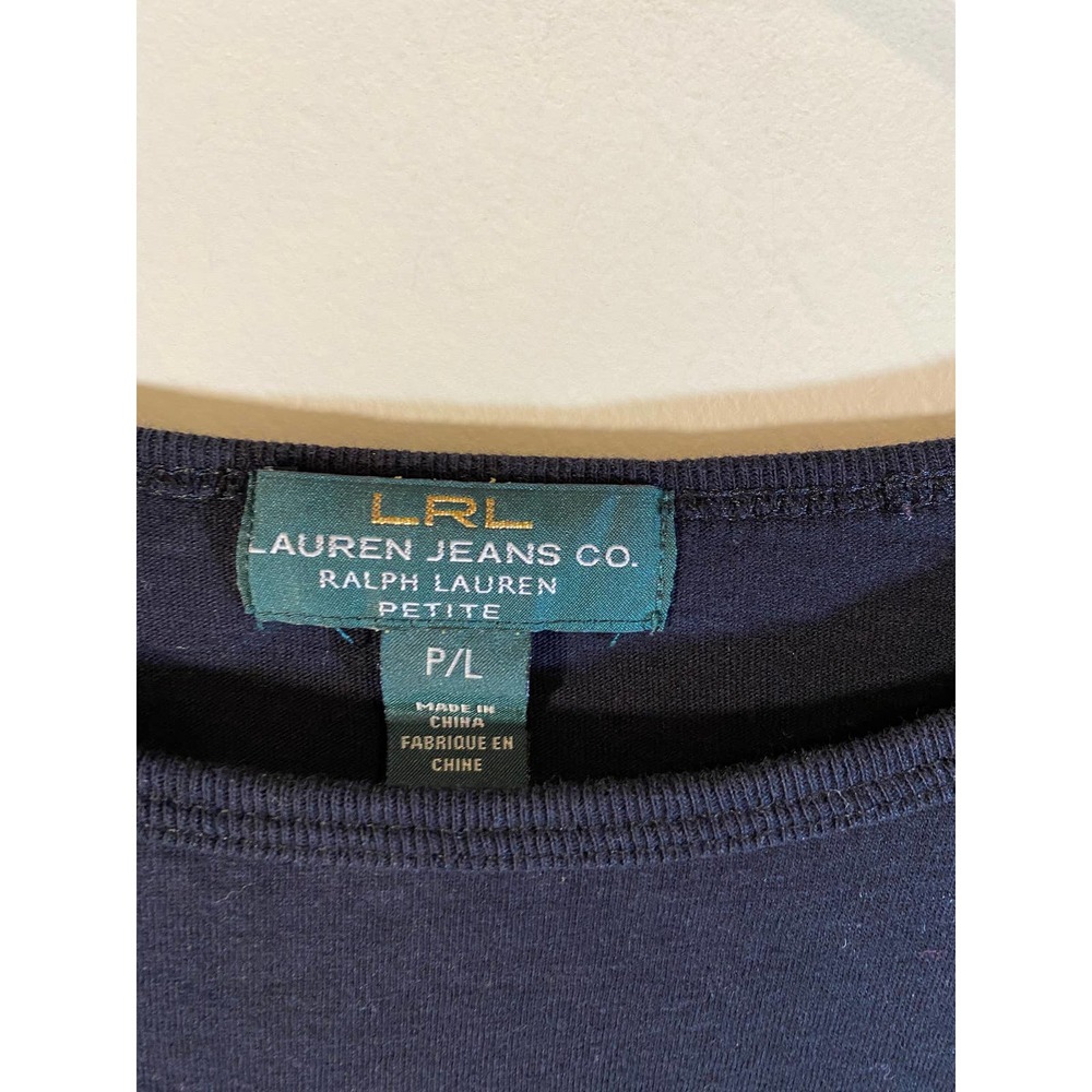 Lauren Jeans CO. Ralph Lauren Tee Black Size P/L - Picture 3 of 8
